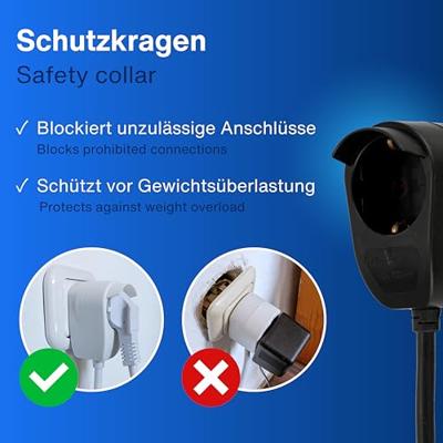 REV 0012692514 Stekkerdoos met schakelaar 6-voudig Zwart Randaarde stekker 1 stuk(s)