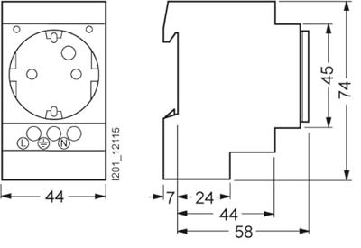 Siemens 5TE6800 Contactdoos Grijs 1 stuk(s)