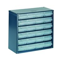 raaco 624-01 Magazijnkast voor kleine onderdelen (b x h x d) 306 x 283 x 150 mm Aantal vakken: 24 Inhoud 1 stuk(s) - thumbnail