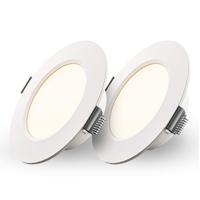 Set van 2 Georgia LED Inbouwspots - 3W 300lm - Rond - 2700K - 91mm - IP20 - Wit - thumbnail
