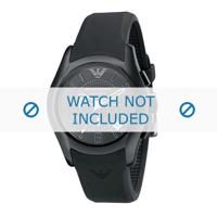 Armani horlogeband AR1430 Rubber Zwart 22mm - thumbnail