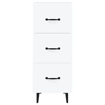 Dressoir 34,5x34x90 cm bewerkt hout wit