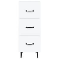 Dressoir 34,5x34x90 cm bewerkt hout wit - thumbnail