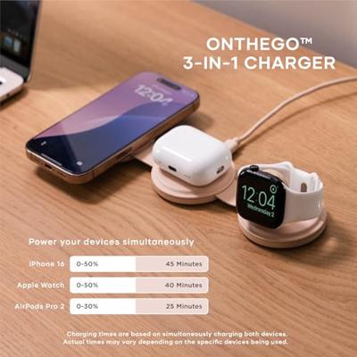 Satechi OntheGo 3-in-1 wireless oplader (15W) - Desert Rose