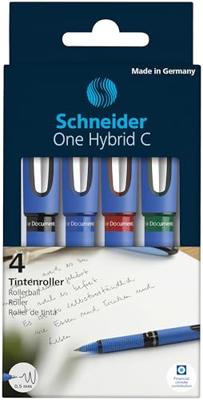 Schneider S-183294 Rollerball One Hybrid C 0,5mm Etui 4 Stuks Schneider S-183294 Rollerball One Hybrid C 0,5mm Etui 4 Stuks