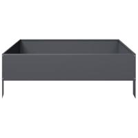 Plantenbak verhoogd 100x100x33,5 cm staal antracietkleurig - thumbnail