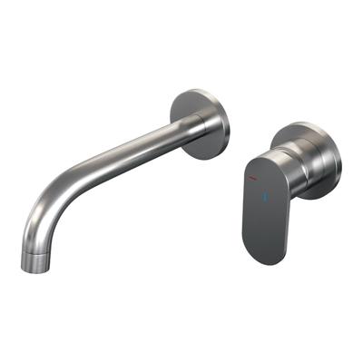 Brauer Brushed Edition ColdStart wastafelkraan inbouw gebogen uitloop en rozetten model C1 RVS geborsteld PVD Brauer Brushed Edition ColdStart wastafelkraan inbouw gebogen uitloop en rozetten model C1 RVS geborsteld PVD