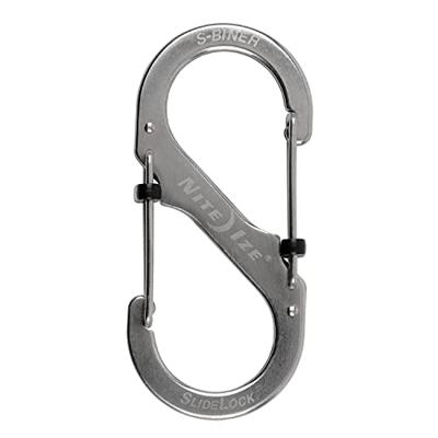 Nite ize S-Biner #4 Slidelock Stainless Carabine Zilver Kleurig