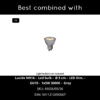 Lucide TUBE - Plafondspot - Ø 9,6 cm - 1xGU10 - Mat chroom - thumbnail