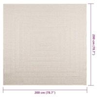 Vloerkleed ZIZUR room binnen en buiten 200x200 cm jute look - thumbnail