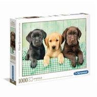 Clementoni puzzel drie labradors - 1000 puzzelstukjes - thumbnail