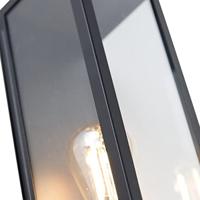 QAZQA Smart buiten wandlamp zwart met glas incl. Wifi ST64 - - thumbnail