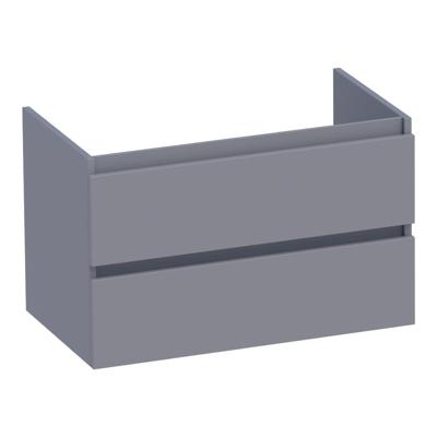 Brauer Joy - Onderkast - 80 cm - met 2 Softclose Lades Greeploos en 1 Sifon Uitsparing - Mat Grijs