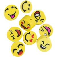 Creativ Company Figuurkralen, emoji, d 10 mm, gatgrootte 1,5 mm, 200 stuk/ 1 doos - thumbnail