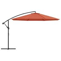 Zweefparasol met aluminium paal 350 cm terracottakleurig - thumbnail