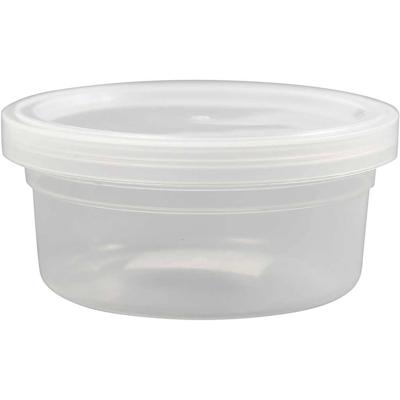 Plastic potje met deksel, H: 38 mm, d 84 mm, 125 ml, 20 stuk/ 1 doos
