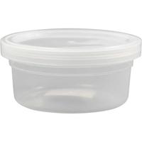 Creativ Company Plastic potje met deksel, h: 38 mm, d 84 mm, 125 ml, 20 stuk/ 1 doos - thumbnail