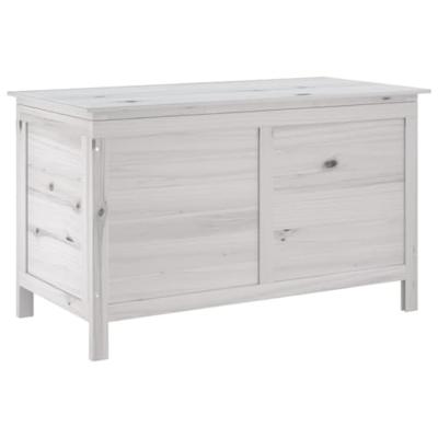 Tuinbox 99x49,5x58,5 cm massief vurenhout wit - thumbnail