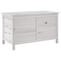 Tuinbox 99x49,5x58,5 cm massief vurenhout wit - thumbnail