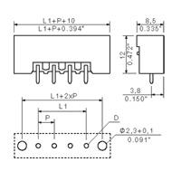 Weidmüller 1837870000 Male behuizing (board) BL/SL 5.08 Totaal aantal polen: 4 Rastermaat: 5.08 mm Inhoud: 100 stuk(s)