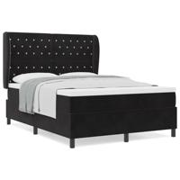 Boxspring bed met matras Zwart 140 x 200 cm Fluweel - thumbnail