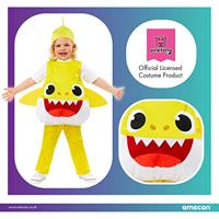 Baby Shark Kostuum Peuter Geel - thumbnail