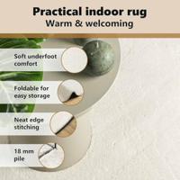 VidaXL Vloerkleden ovaal huarte crème 160 x 230 cm 100% polyester - thumbnail