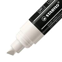 STABILO free acrylmarker T800, schuine punt, 4-10 mm, wit - thumbnail