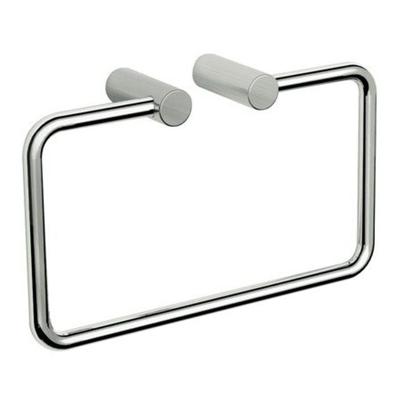Nemo Spring Tilde handdoekring wandmontage 210 x 120 x 50 mm messing geborsteld nikkel 10538A - SN