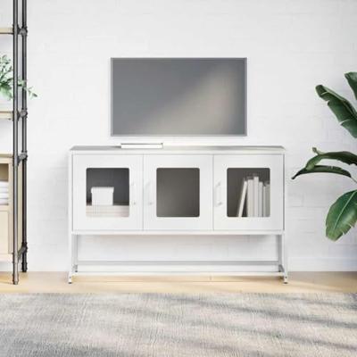 Tv-meubel 100,5x39x60,5 cm koudgewalst staal wit