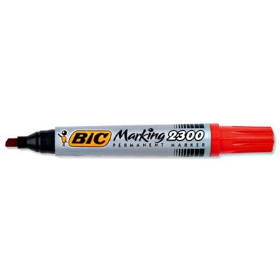 Bic permanent marker Marking 2300 ECOlutions, rood, doos van 12 stuks