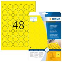 Etiket herma 8034 30mm rond 1200st geel - thumbnail