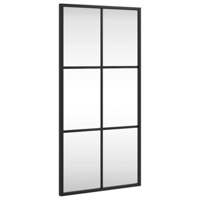 VidaXL Wandspiegel rechthoekig 30x60 cm ijzer zwart - thumbnail