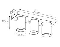Lucide NIGEL - Plafondspot - LED Dim to warm - GU10 - 3x5W 2200K/3000K - Mat Goud / Messing - thumbnail