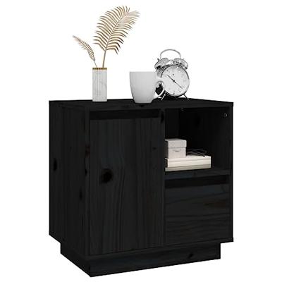 Nachtkastjes 2 st 50x34x50 cm massief grenenhout zwart