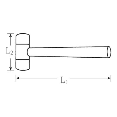 Stahlwille 10940 65 GUMMI-KOMPOSITIONSHAMMER 70140002 Rubberen hamer 527 g 1 stuk(s)