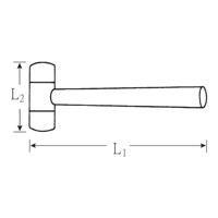 Stahlwille 10940 65 GUMMI-KOMPOSITIONSHAMMER 70140002 Rubberen hamer 527 g 1 stuk(s) - thumbnail