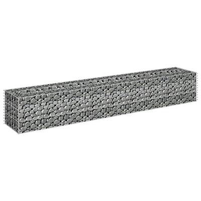 VidaXL Gabion plantenbak verhoogd 180x30x30 cm gegalvaniseerd staal VidaXL Gabion plantenbak verhoogd 180x30x30 cm gegalvaniseerd staal