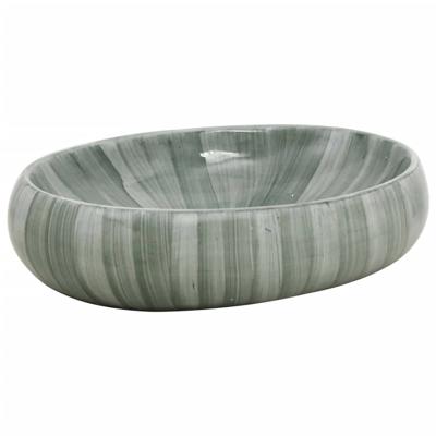 Opzetwasbak ovaal 59x40x15 cm keramiek groen