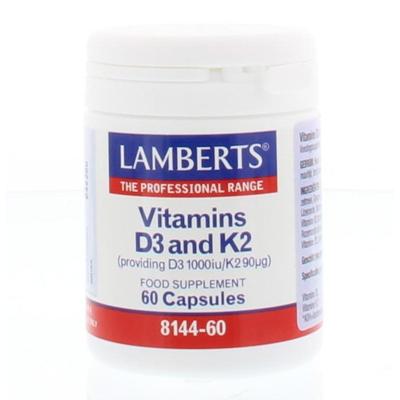 Lamberts Vitamine D3 En K2 (60ca)