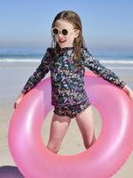 Badpak voor meisjes, 2-delig, anti-UV dennen - thumbnail