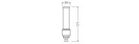 OSRAM HOMELIGHTING 4058075558601 LED-lamp Energielabel E (A - G) G24d-3 10 W = 26 W Neutraalwit (Ø x l) 34 mm x 171 mm 1 stuk(s) - thumbnail