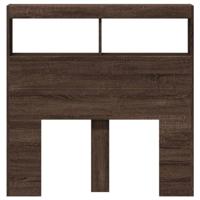 Hoofdbordkast met LED-verlichting 100x17x102 cm bruin eiken - thumbnail