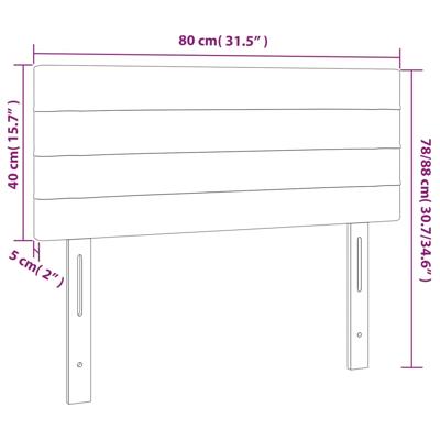 Hoofdbord LED 90x5x118/128 cm stof zwart - thumbnail