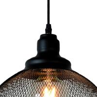Lucide MESH - Hanglamp - Ø 28 cm - 1xE27 - Zwart - thumbnail