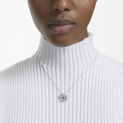 Swarovski 5642868 Ketting Eternal Flower zilverkleurig-roze-wit 38-44 cm