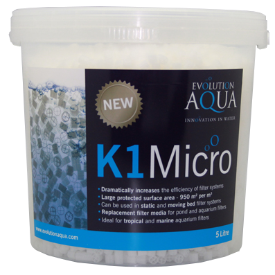 Evolution Aqua K1 Micro Medium - 1L Biofilter Media voor Gezonde Aquaria & Waterkwaliteit