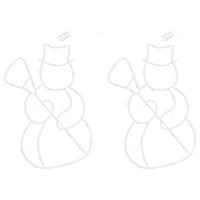 VidaXL Kerstverlichting sneeuwpop silhouet 2 st 35 leds warm wit - thumbnail