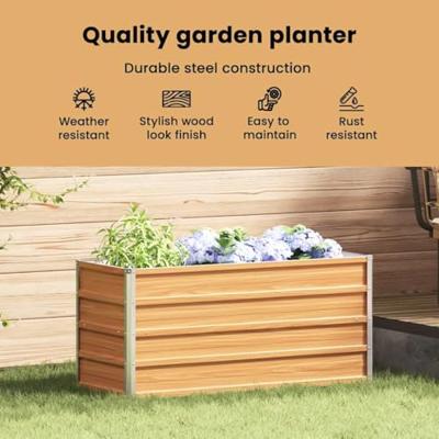 Verhoogde plantenbak Licht Bruin 100 x 40 x 45 cm