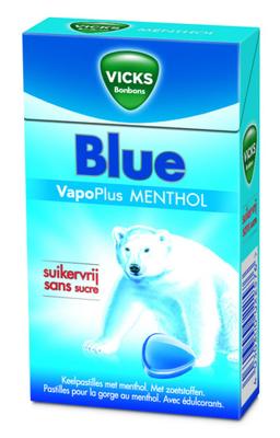 Vicks Blue Box Menthol Suikervrij Vicks Blue Box Menthol Suikervrij